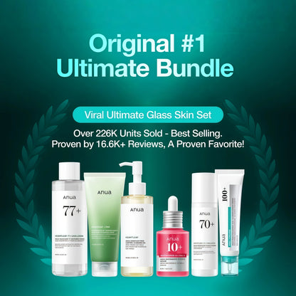 Korean Glass Skin Skincare Set – Salmon PDRN, Niacinamide, Double Cleansing & Collagen Mask for Hydration & Soothing Care